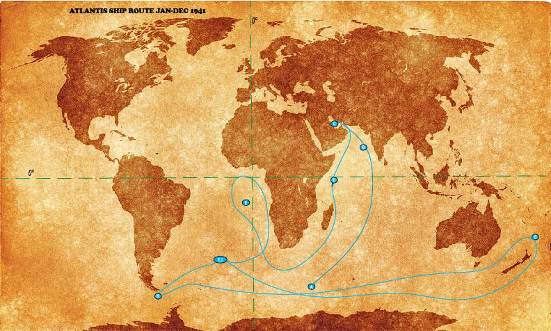 Atlantis Ship Route